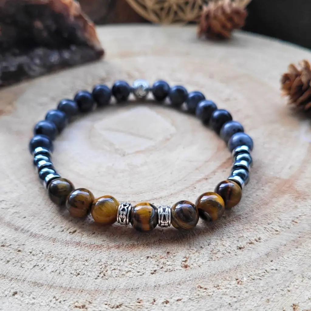 bracelets en pierres naturelles en perles véritables pour le bien-être naturel et holistique grâce aux énergies et aux vertus des pierres. Atelier création fait main artisanat, entreprise française. Lithothérapie. Bracelet pour hommes, femmes et enfants